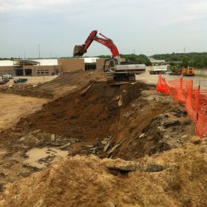 Excavating the foundation of the waterpark